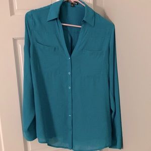 Express Portofino Long Sleeve Blouse - Medium